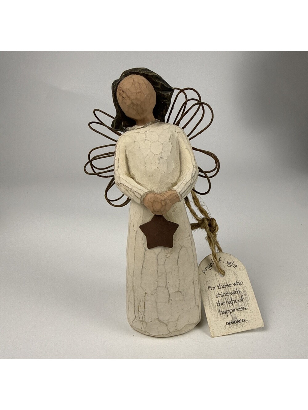 Willow Tree Angel of Light Figurine 5" Susan Lordi Demdaco 1999 Holding Star